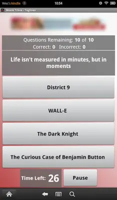 Movie Trivia - Taglines android App screenshot 2